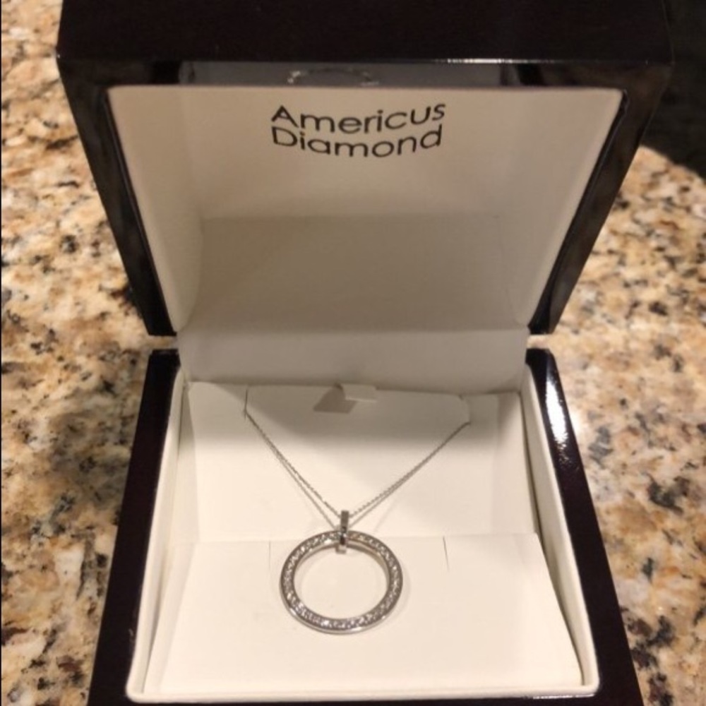 Americus Diamond Circle Necklace